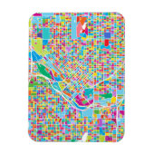 Colorful Denver Map Magneet (Verticaal)