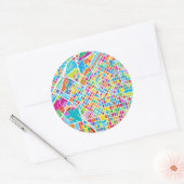 Colorful Denver Map Ronde Sticker (Envelop)