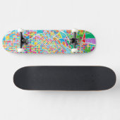 Colorful Denver Map Skateboard (Horizontaal)