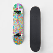 Colorful Denver Map Skateboard (Voorkant)