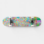Colorful Denver Map Skateboard (Horizontaal)