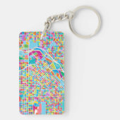 Colorful Denver Map Sleutelhanger (achterkant)