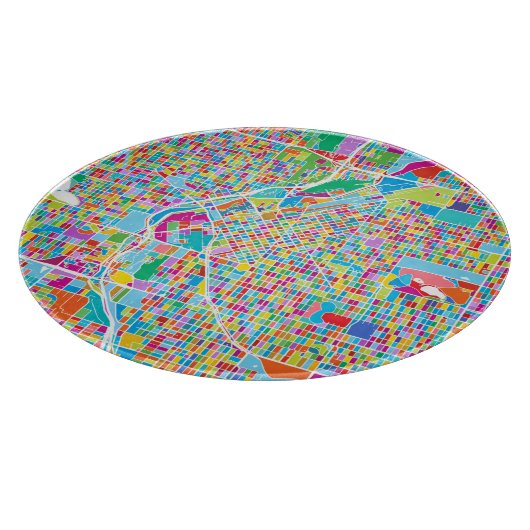 Colorful Denver Map Snijplank (Hoek)