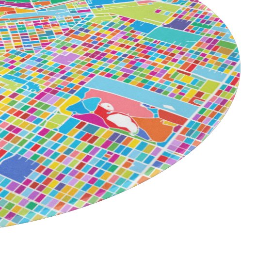 Colorful Denver Map Snijplank (Hoek)