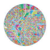 Colorful Denver Map Snijplank (Voorkant)