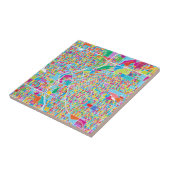 Colorful Denver Map Tegeltje (Zijkant)