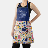 Colorful Desert Boho Cats Patroonnaam Schort (Insitu)