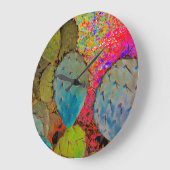 Colorful Desert Cactus Abstract Grote Klok (Hoek)