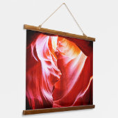 Colorful Desert Slot Canyon met zon Hangend Wandkleed (Gebogen)