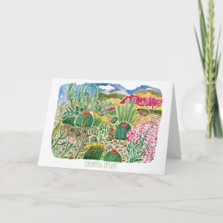 Colorful Desert Waterverf 5 x 7 Birthday-kaart Kaart