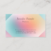 Colorful Design Elegant Professional Modern Templa Visitekaartje (Achterkant)