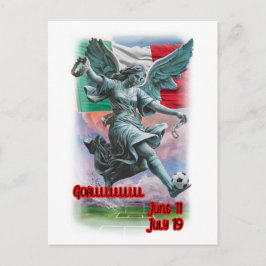 Colorful Design of Angel of Independence on a  Feestdagenkaart