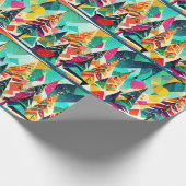 Colorful design of Christmas trees Cadeaupapier (Hoek)