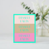 COLORFUL DESSERT PARTY INVITATION "NEAPOLITAN" KAART (Staand voorkant)