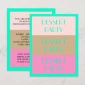 COLORFUL DESSERT PARTY INVITATION "NEAPOLITAN" KAART (Voorkant / Achterkant)