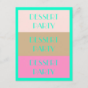 COLORFUL DESSERT PARTY INVITATION "NEAPOLITAN" KAART