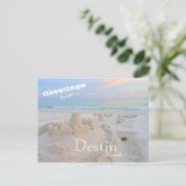 Colorful Destin Florida Sand Castle Briefkaart (Staand voorkant)