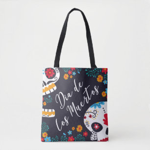 Colorful Dia de los Muertos Canvas tas