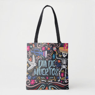 Colorful Dia de los Muertos   Canvas tas