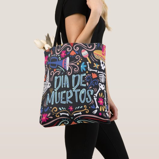 Colorful Dia de los Muertos | Canvas tas (Dichtbij)