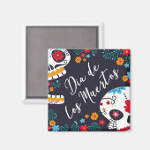 Colorful Dia de los Muertos | Magneet (Voorkant / Achterkant)