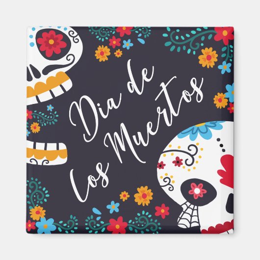 Colorful Dia de los Muertos | Magneet (Voorkant)