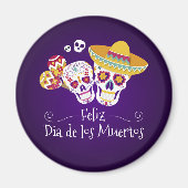 Colorful Dia de los Muertos | Magneet (Voorkant)