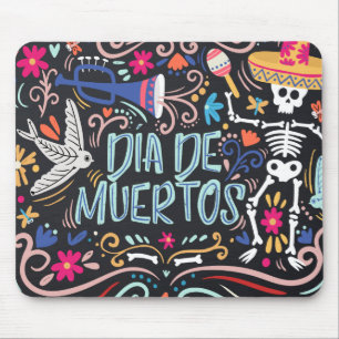 Colorful Dia de los Muertos Mousepad Muismat