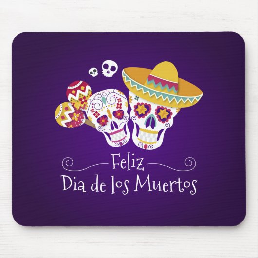 Colorful Dia de los Muertos | Mousepad Muismat (Voorkant)
