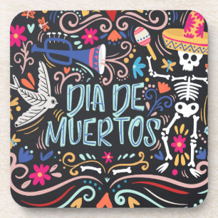 Colorful Dia de los Muertos   Onderzetter