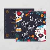 Colorful Dia de los Muertos Party | Uitnodiging (Voorkant / Achterkant)