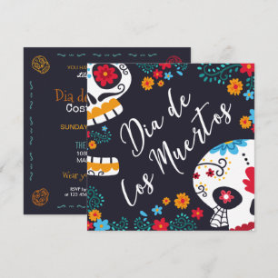 Colorful Dia de los Muertos Party   Uitnodiging
