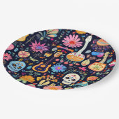 Colorful Dia de los muertos pattern Papieren Bordje (Gekanteld)