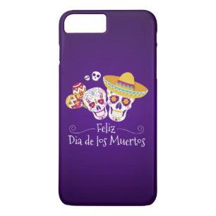 Colorful Dia de los Muertos   Telefonische kwestie iPhone 8/7 Plus Hoesje