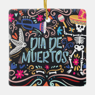Colorful Dia de los Muertos   Versiering Keramisch Ornament