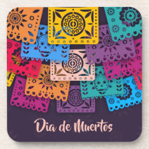 Colorful Dia de Muertos Banners | Onderzetter