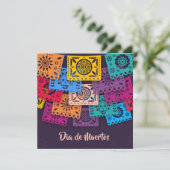 Colorful Dia de Muertos Banners | partijuitnodigin Kaart (Staand voorkant)