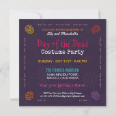 Colorful Dia de Muertos Banners | partijuitnodigin Kaart (Achterkant)