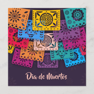 Colorful Dia de Muertos Banners partijuitnodigin Kaart