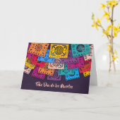 Colorful Dia DE Muertos Banners | Wenskaart Kaart (Gele Bloem)