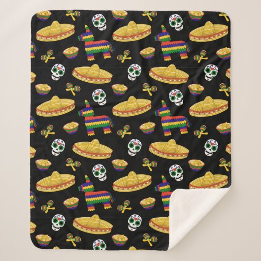 Colorful Día de Muertos Mexican Fiesta Throw Blank (Voorkant)