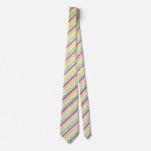 Colorful Diagonal Stripes Neck Ties Stropdas (Voorkant)