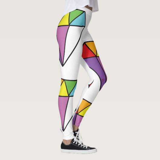 Colorful Diamond Cute Drawing Leggings (Rechts)