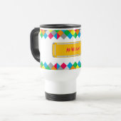 Colorful Diamond Frame Bus Driver Travel Mug Reisbeker (Voorkant links)