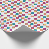 Colorful Diamond Geometric Pattern Cadeaupapier (Hoek)