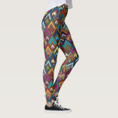 Colorful Diamond Geometric Pattern Leggings (Rechts)