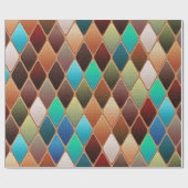 Colorful Diamond Pattern Cadeaupapier (Vlak)