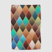 Colorful Diamond Pattern Golfhanddoek (Voorkant)
