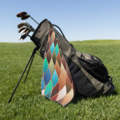 Colorful Diamond Pattern Golfhanddoek (Groen)