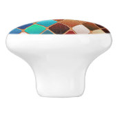 Colorful Diamond Pattern Keramische Knop (Zijkant)